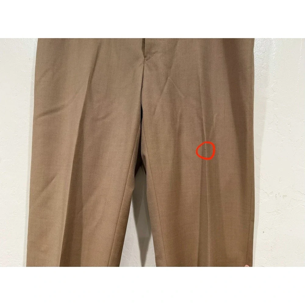 Canali 1934 Mens Tan 100% Wool Dress Pants Made in Italy Size 52 EU 36 US